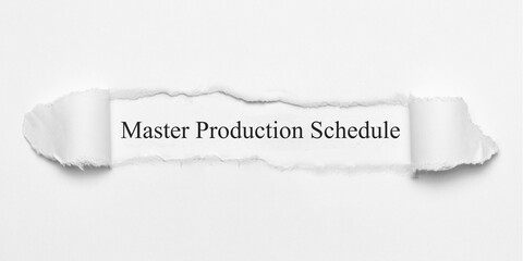 Sticker - Master Production Schedule	