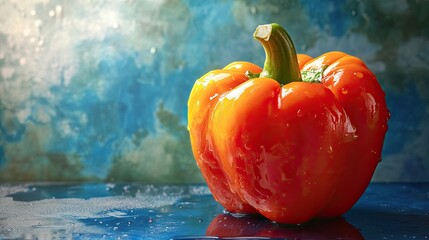 Canvas Print - Bell pepper fresh. Generative AI