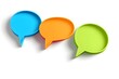 © Punprapa - 4 color speech bubbles, vector illustration, white background.