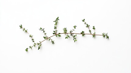 Wall Mural - Fresh thyme branch isolated. Generative AI