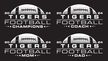 Wall Mural - football champions 2024 - tigers designs is a sports design template that includes a graphic basketb
