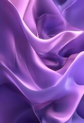 Wall Mural - close-up view of a flowing, purple fabric with a soft, flowing texture. The fabric appears to be made of silk or a similar material, and taken from a slightly elevated angle,