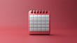 © Sarawut - A realistic 3D calendar icon with crisp vector details and sharp edges, placed on a clean, minimalist background with soft shadows.