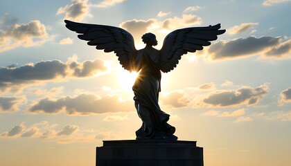 angel statue in the sky