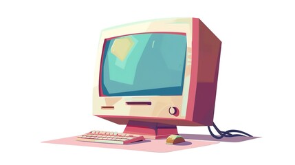 cartoon style computer icon