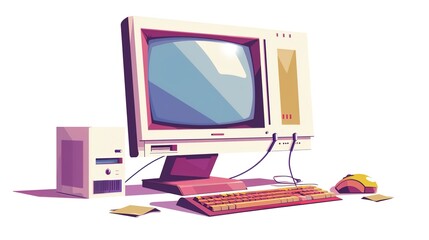 cartoon style computer icon