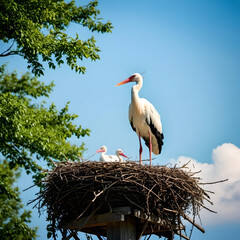 stork in the nest