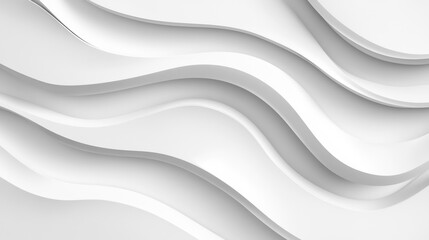 Sticker - Abstract White Wave Pattern