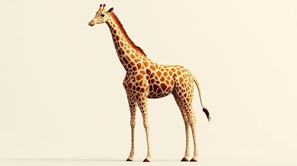 Poster - A detailed giraffe icon with shading to highlight its texture and natural elegance.