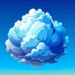 3d realistic sky background with fluffy cloud vector texture. Blue air pattern with white abstract cloudy meteorology smoky environment. Beautiful natural cloudscape with sunshine panoramic banner