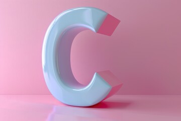 Wall Mural - 3D shiny letter 