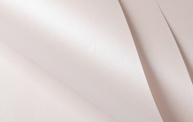 Aufkleber - Beige and white paper texture with glossy, curved structure Wavy fabric and modern layout with rich shine Elegant reflection and Christmas glow Fine gradient and wave spread