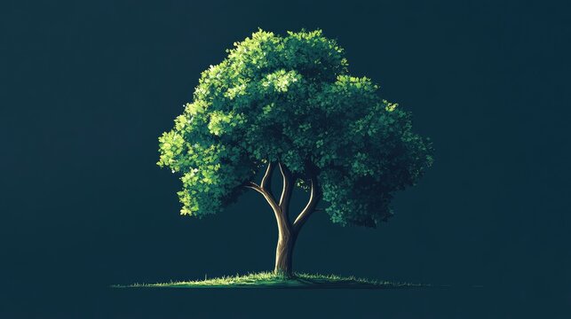 Tree icon with multiple layers of foliage and a sturdy trunk, representing stability and life.