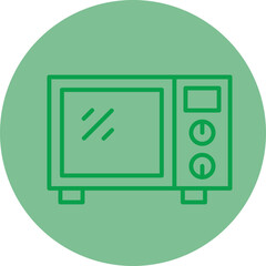 Sticker - Microwave Icon Design