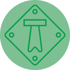 Sticker - T Junction Vector Icon Design