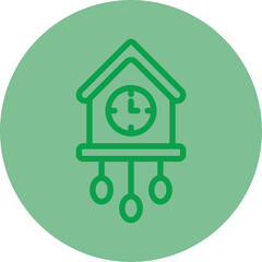 Poster - Cuckoo Clock Vector Icon Design