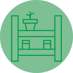 Poster - Shelves Vector Icon Design