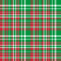 Wall Mural - Seamless pattern in unique red and green colors for plaid, fabric, textile, clothes, tablecloth and other things. Vector image.