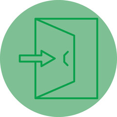 Sticker - Exit Door Vector Icon Design