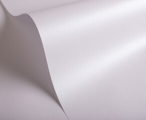 Poster - White texture with fine wavy design and reflection Minimalist luxury layout with canvas overlay, elegant glow, and curved structure Clean fold with pastel tone