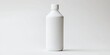 © Going Place - A plain white plastic bottle for liquid products, with a screw cap, standing on a seamless white background