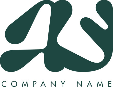 Creative Abstract Initial Letter AU Logo Design