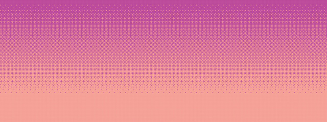 Leinwandbilder - pixel art gradient dithering background, 8 bit retro video game style, pixel pattern, mosaic texture, halftone, vector illustration
