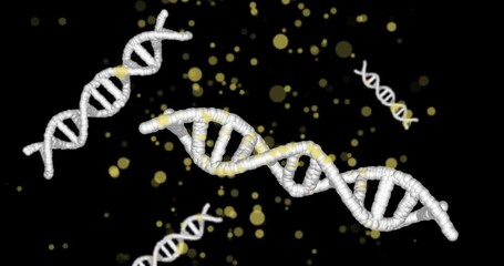 Sticker - Animation of dna strands over moving spots