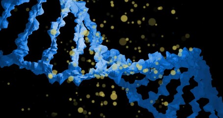 Poster - Animation of dna strand over moving spots