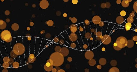 Sticker - Animation of dna strand over moving spots