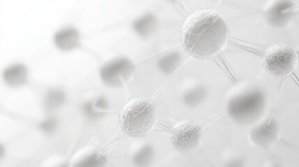 Poster - A clean, white background with delicate dotted lines connecting translucent circles, evoking a sense of balance and harmony.