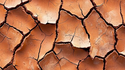 Earth cracked and dry, revealing the harsh patterns of drought.