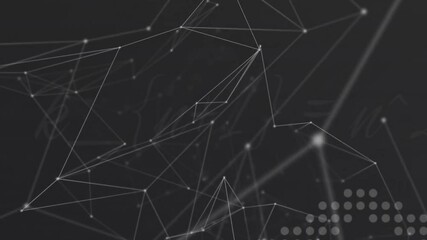 Poster - Animation of network of connections on black background