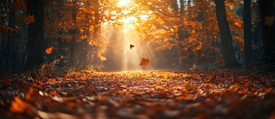 Canvas Print - Autumn Forest Path