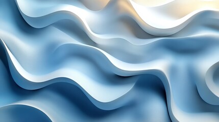 Wall Mural - The image is a blue wave with white snow