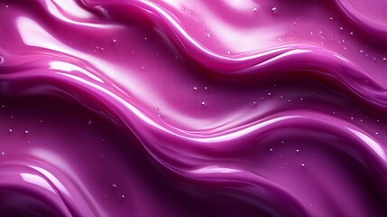 Canvas Print - A purple wave with a shiny, wet look