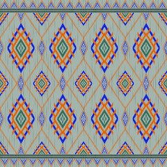 Ethnic pattern seamless art for fabric geometric ethnic pattern seamless, wallpaper, background. Design for fabric print repeat, curtain, carpet ,geometry illustration and decorative.
