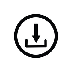 Aufkleber - download icon. downloading sign. download button. arrow downloading icon. download files icon. vecto