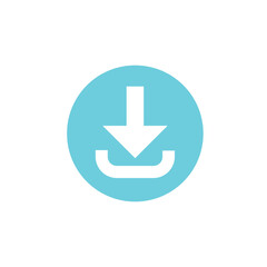 Aufkleber - download icon. downloading sign. download button. arrow downloading icon. download files icon. vecto