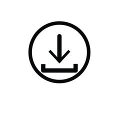 Poster - Downward Icon, download icon in trendy flat style,  install symbol vector illustration.