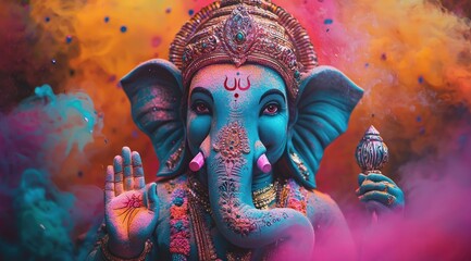 Wall Mural - Lord Ganesha, Generative AI