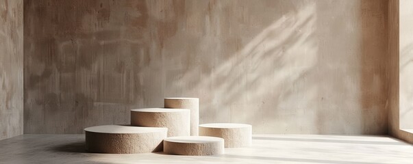 Poster - Create a podium mockup with a minimalist aesthetic.