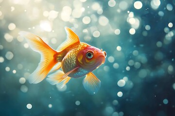 Canvas Print - goldfish in aquarium