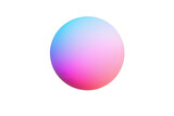 Gradient pink-blue sphere on white backdrop. Abstract design for modern art, tech themes, and creative backgrounds. High-quality image.