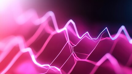 Poster - A close up of a pink and purple wave pattern, AI