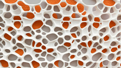 Wall Mural - Abstract background of white and orange geometric shapes