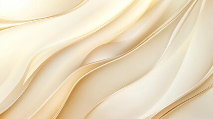 Poster - Abstract Golden Waves - a Smooth and Elegant Design