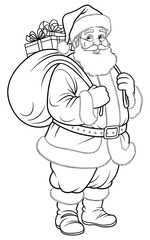 Sticker - santa claus coloring