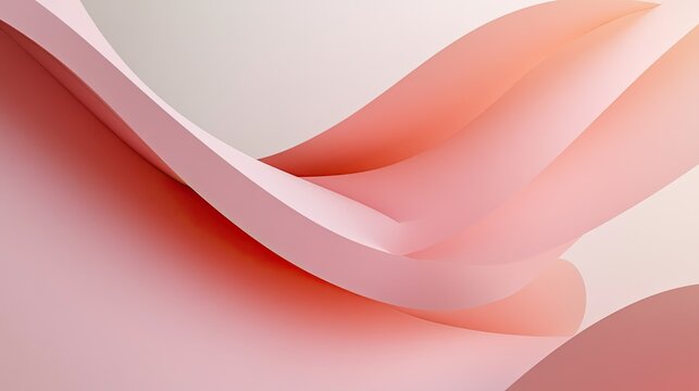 Soft abstract 3D curved shapes on a minimalist background, offering space for text or branding.
