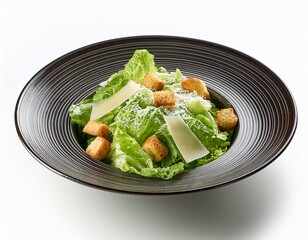 Caesar salad isolated on white background